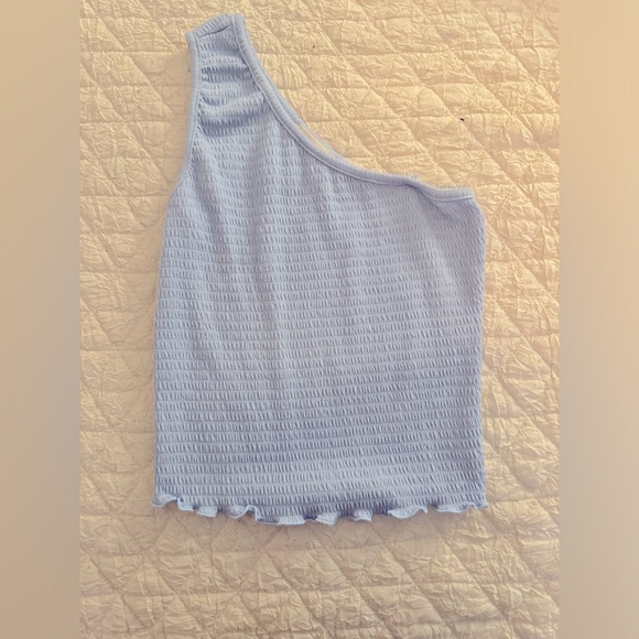 Light Blue One Shoulder tank top - XS - Picture 1 of 4
